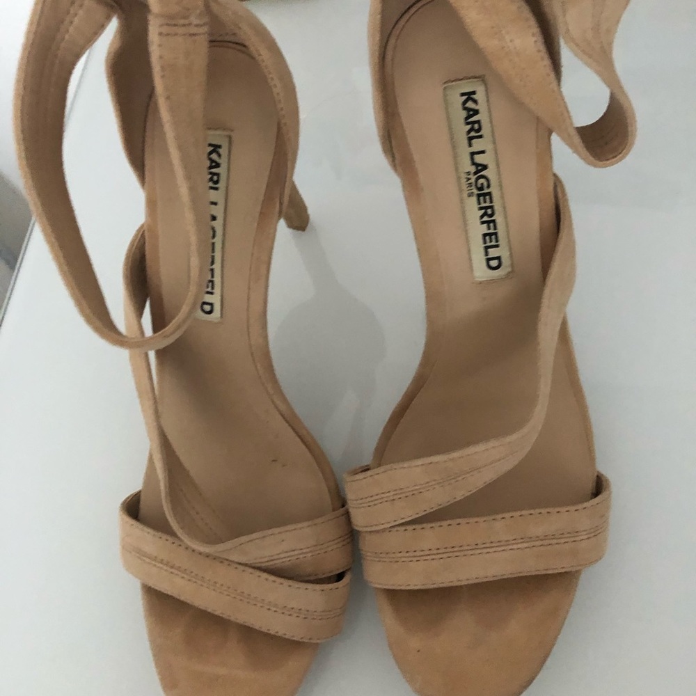 NUDE HEELS || KARL LAGERFELD